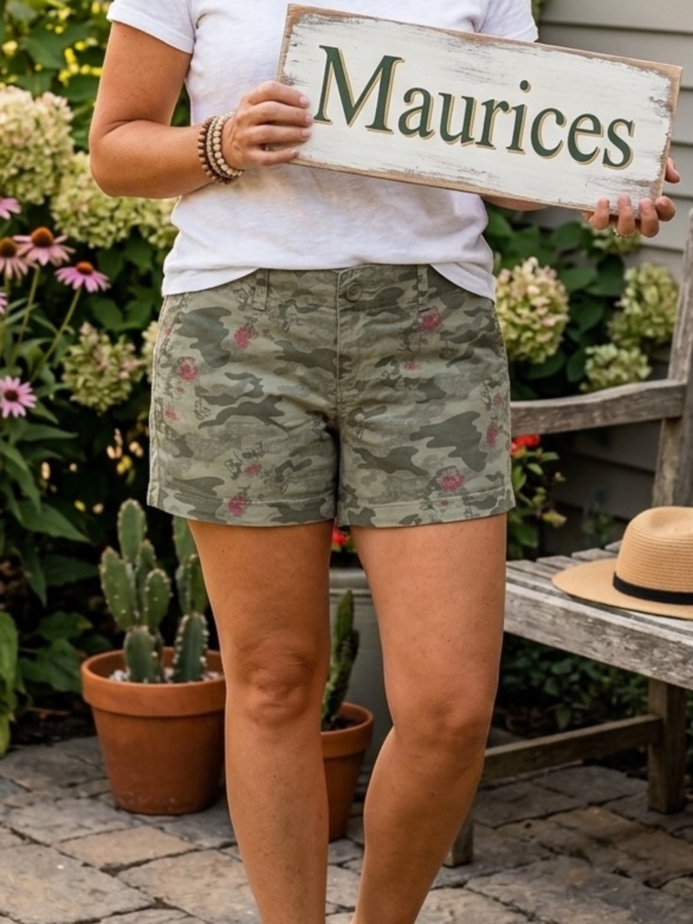 Maurices Floral Camouflaged 3” Shorts 10